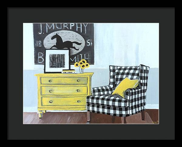 Empty Chair BW - Framed Print