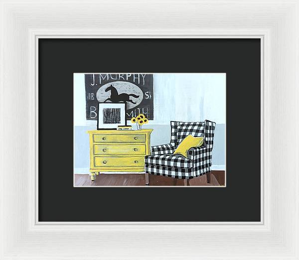 Empty Chair BW - Framed Print