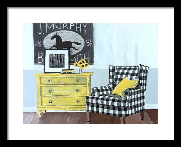 Empty Chair BW - Framed Print