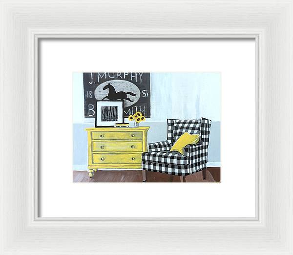 Empty Chair BW - Framed Print
