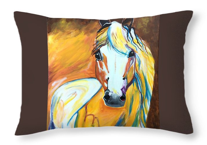 First Horse - Throw Pillow