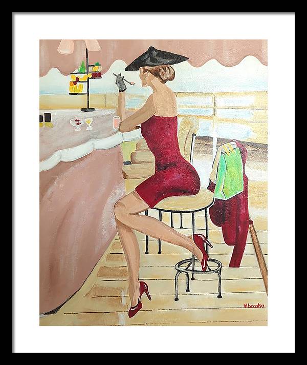 Fruit Lunch on the Dock - Framed Print