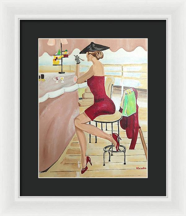 Fruit Lunch on the Dock - Framed Print