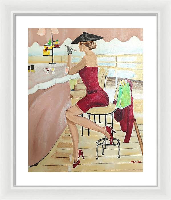 Fruit Lunch on the Dock - Framed Print