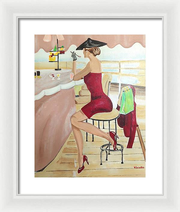 Fruit Lunch on the Dock - Framed Print