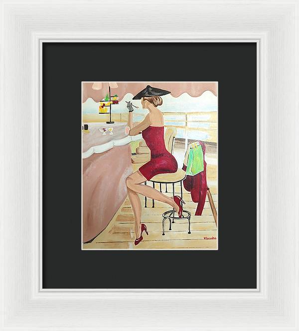 Fruit Lunch on the Dock - Framed Print