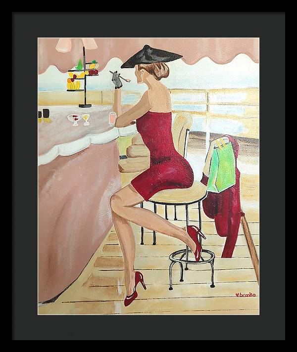 Fruit Lunch on the Dock - Framed Print