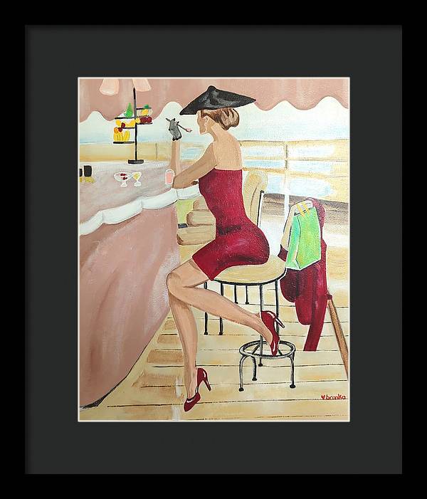 Fruit Lunch on the Dock - Framed Print