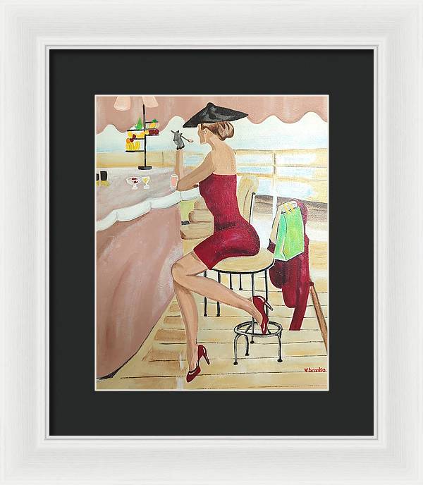 Fruit Lunch on the Dock - Framed Print