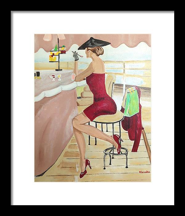 Fruit Lunch on the Dock - Framed Print