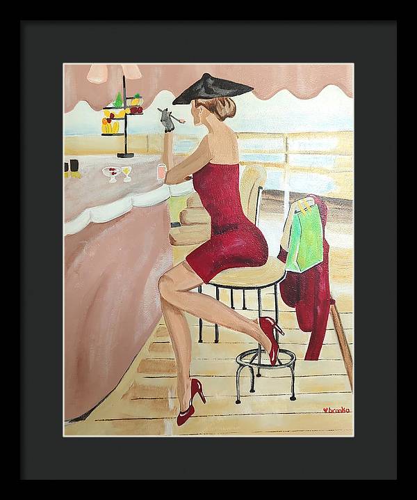 Fruit Lunch on the Dock - Framed Print