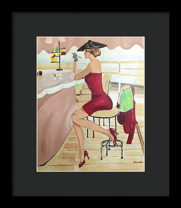 Fruit Lunch on the Dock - Framed Print