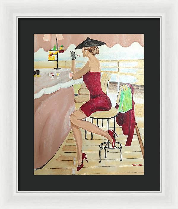 Fruit Lunch on the Dock - Framed Print