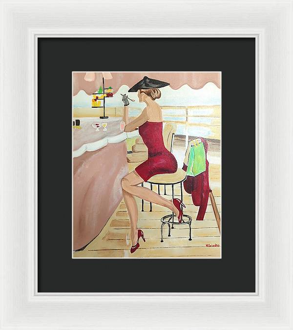 Fruit Lunch on the Dock - Framed Print