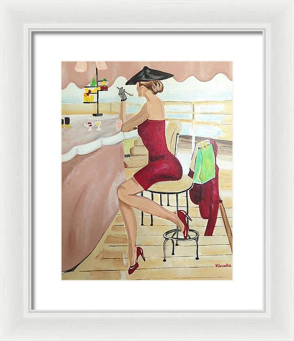 Fruit Lunch on the Dock - Framed Print