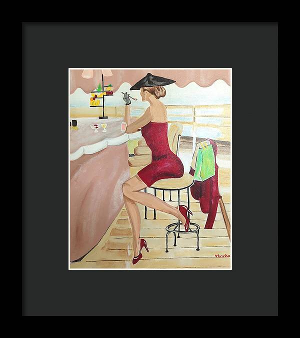 Fruit Lunch on the Dock - Framed Print