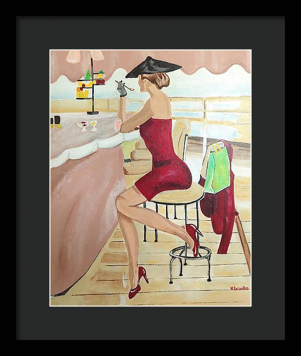 Fruit Lunch on the Dock - Framed Print