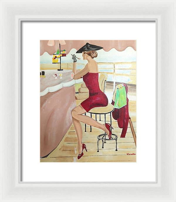 Fruit Lunch on the Dock - Framed Print
