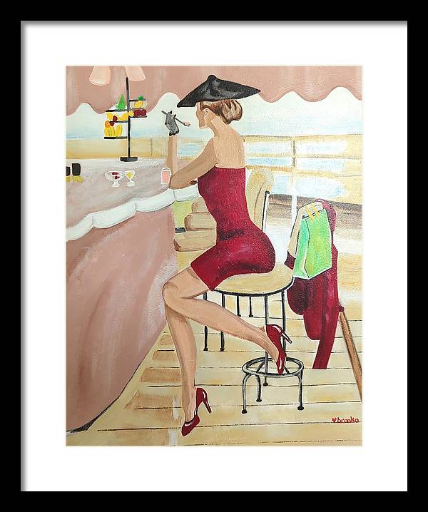 Fruit Lunch on the Dock - Framed Print