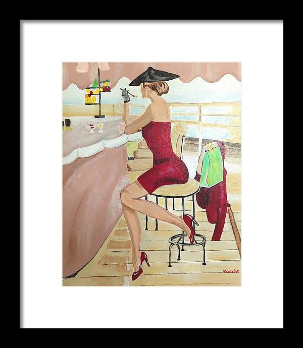 Fruit Lunch on the Dock - Framed Print