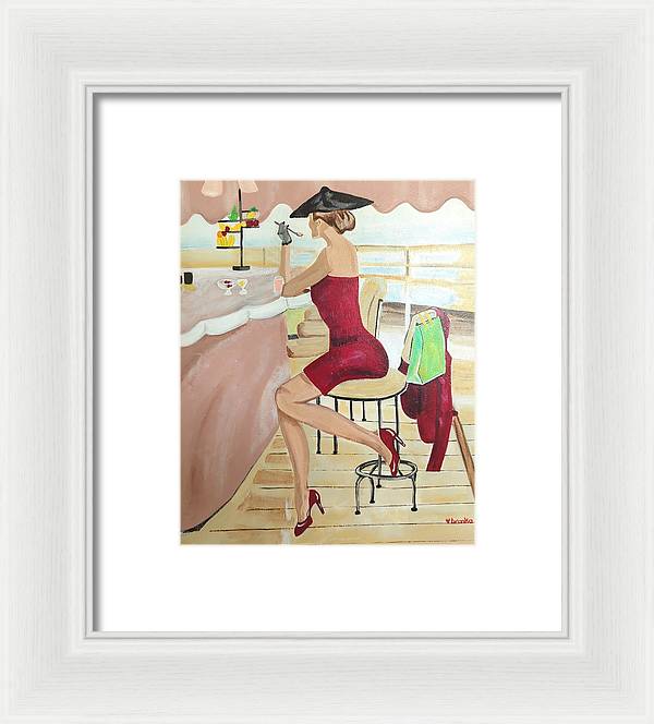 Fruit Lunch on the Dock - Framed Print