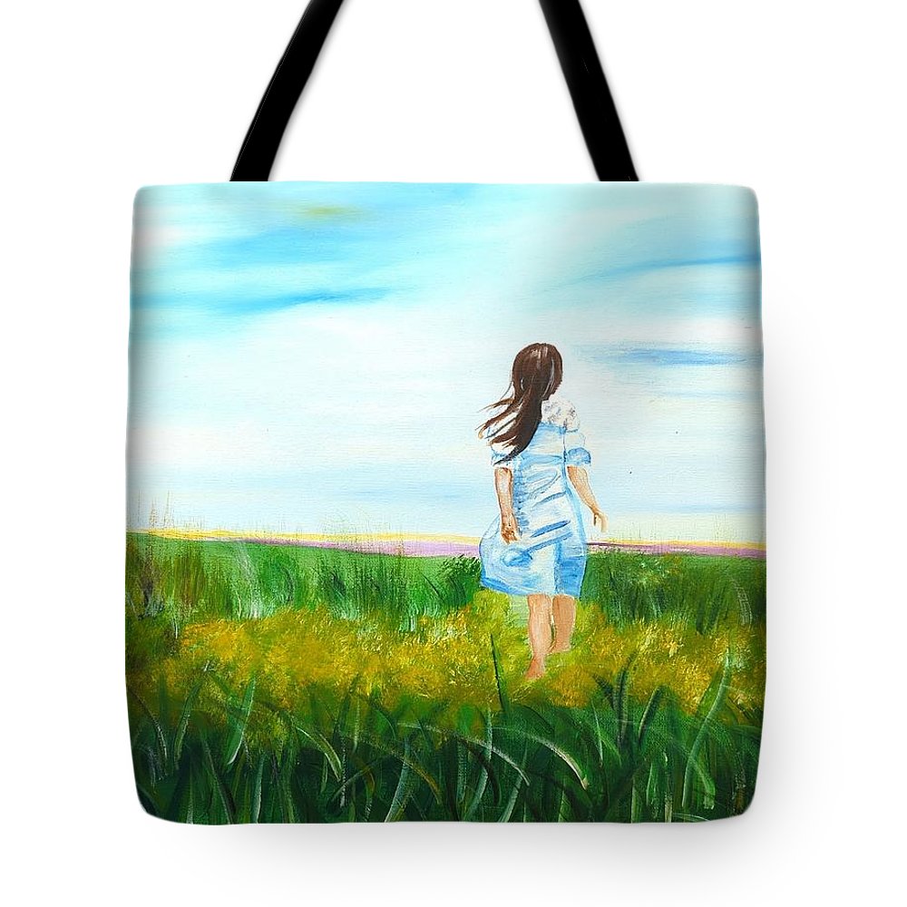 Little girl in the Field - Tote Bag