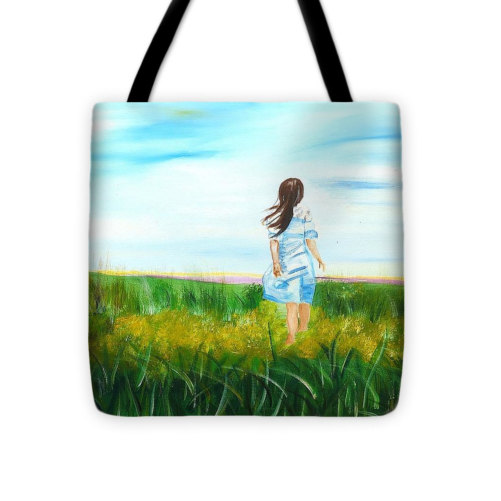 Little girl in the Field - Tote Bag