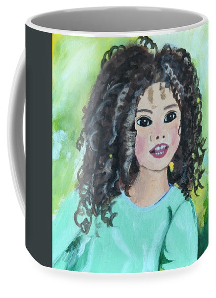 Little girl with curls - Mug