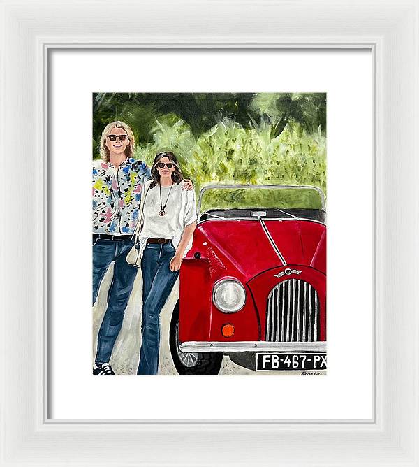 Monte Carlo Red Car - Framed Print