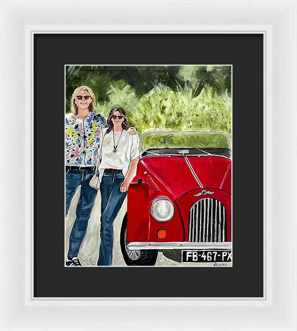 Monte Carlo Red Car - Framed Print