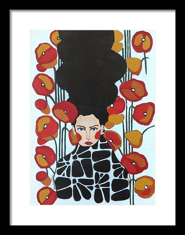 Poppy Flowers Women - Framed Print