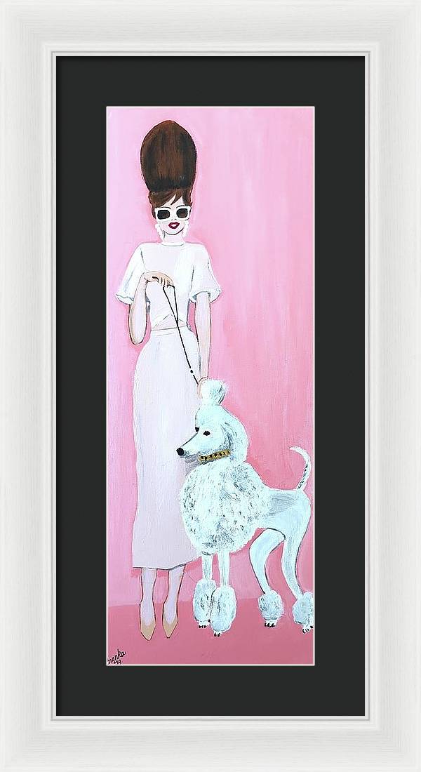 Pretty Poodle Dog - Framed Print