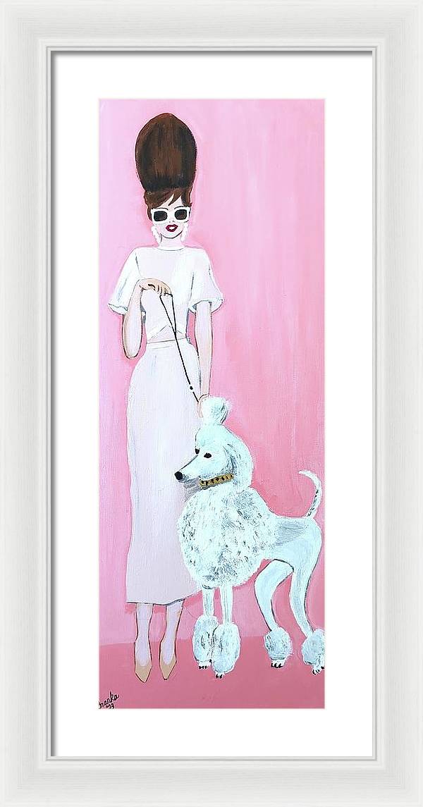 Pretty Poodle Dog - Framed Print