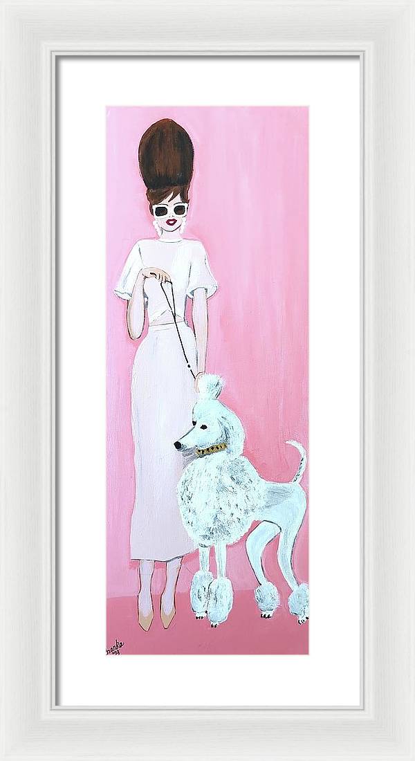 Pretty Poodle Dog - Framed Print
