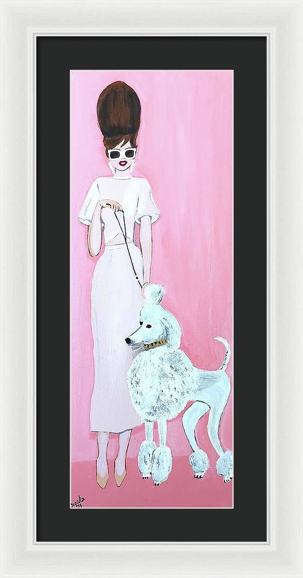 Pretty Poodle Dog - Framed Print