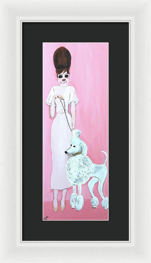 Pretty Poodle Dog - Framed Print