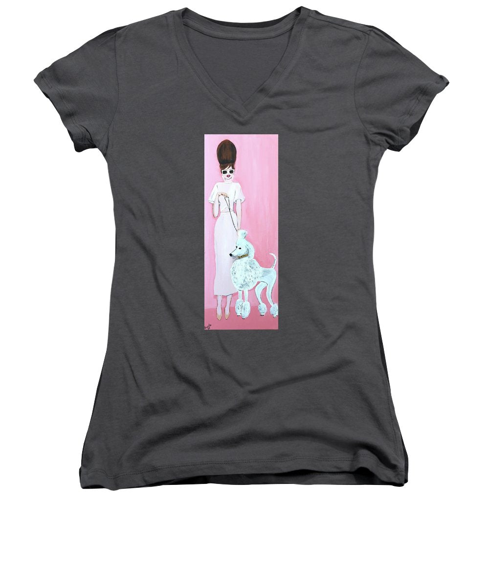 Pretty Poodle Dog - Women's V-Neck