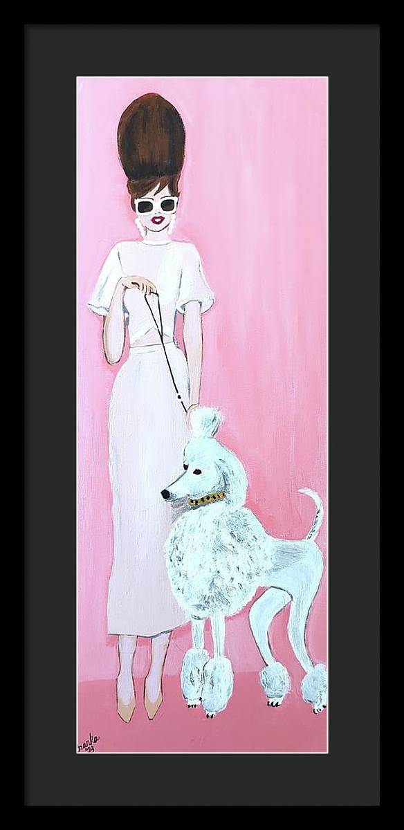 Pretty Poodle Dog - Framed Print