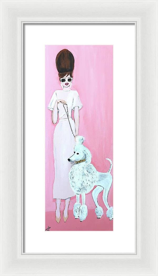 Pretty Poodle Dog - Framed Print