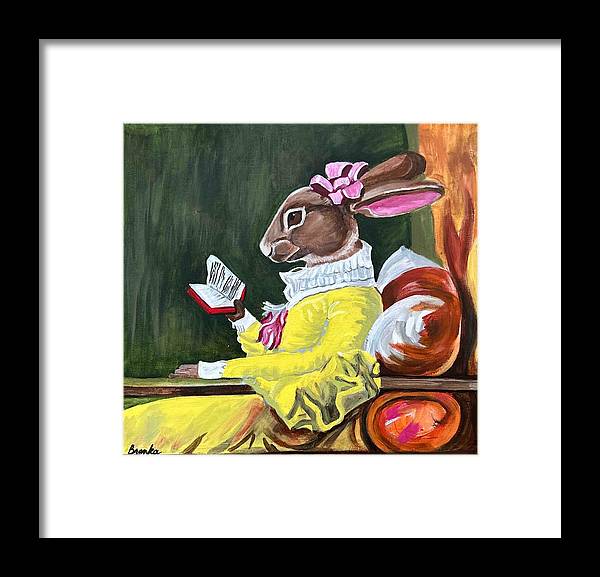 Reading Rabbit - Framed Print