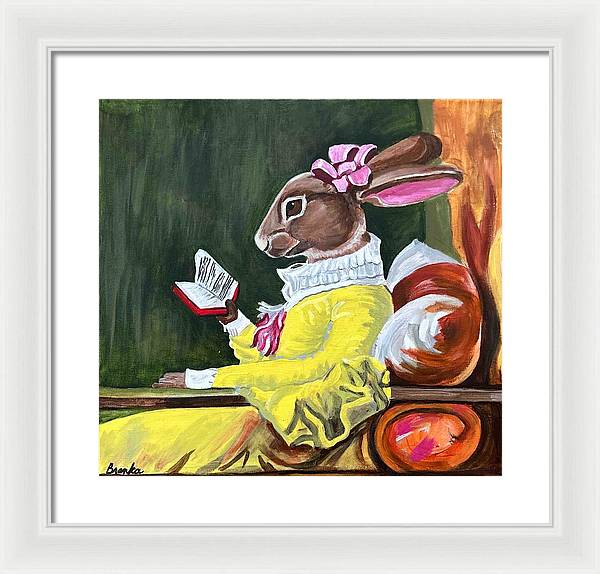 Reading Rabbit - Framed Print