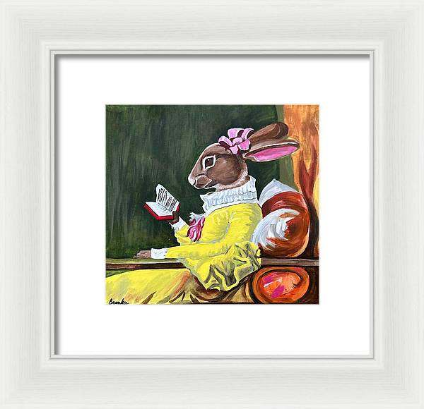 Reading Rabbit - Framed Print