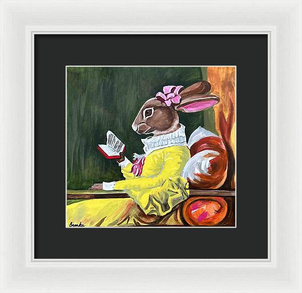 Reading Rabbit - Framed Print