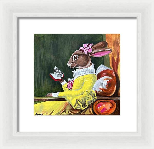 Reading Rabbit - Framed Print