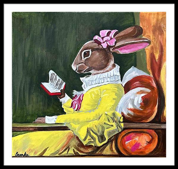 Reading Rabbit - Framed Print