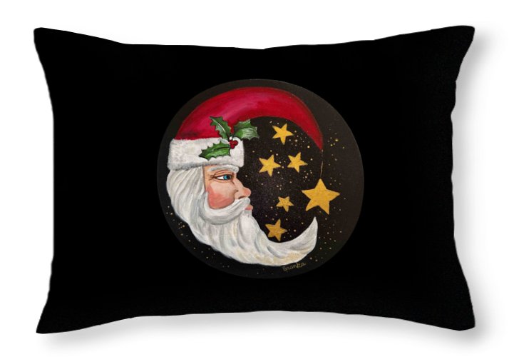 Santa Gold Stars II - Throw Pillow
