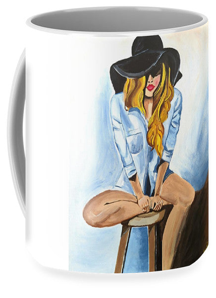 Sitting Jean Girl - Mug
