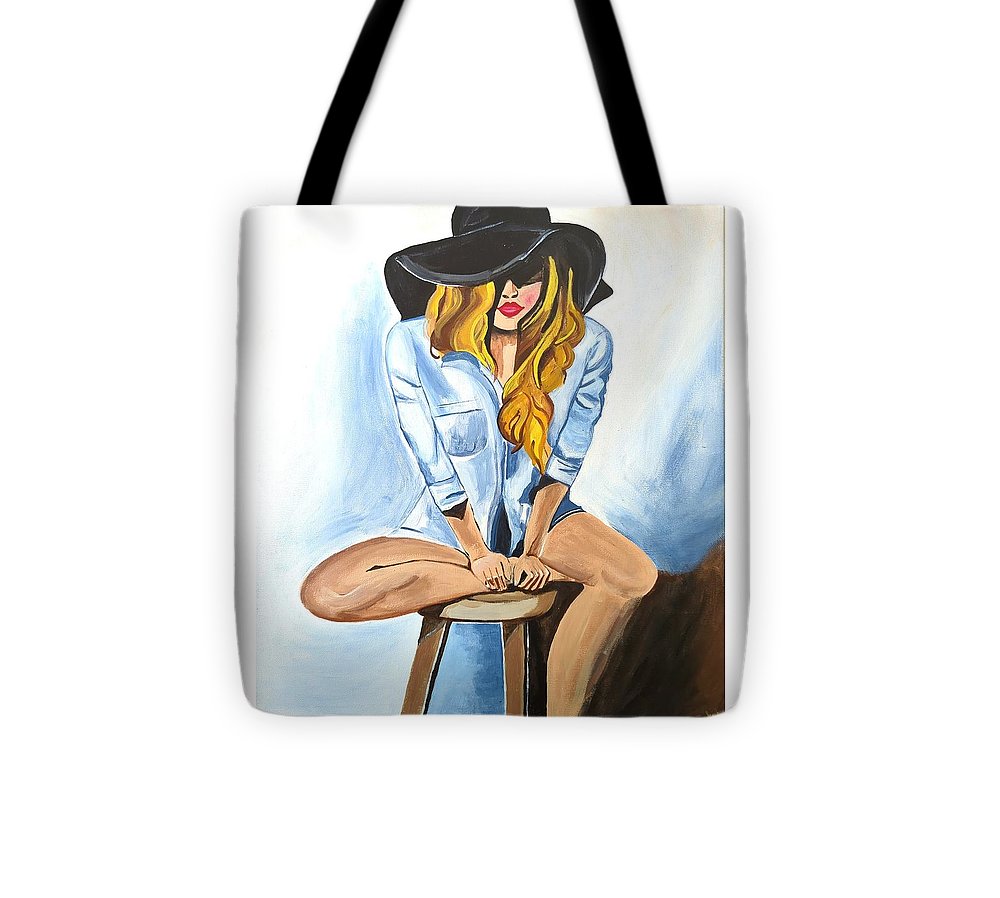 Sitting Jean Girl - Tote Bag