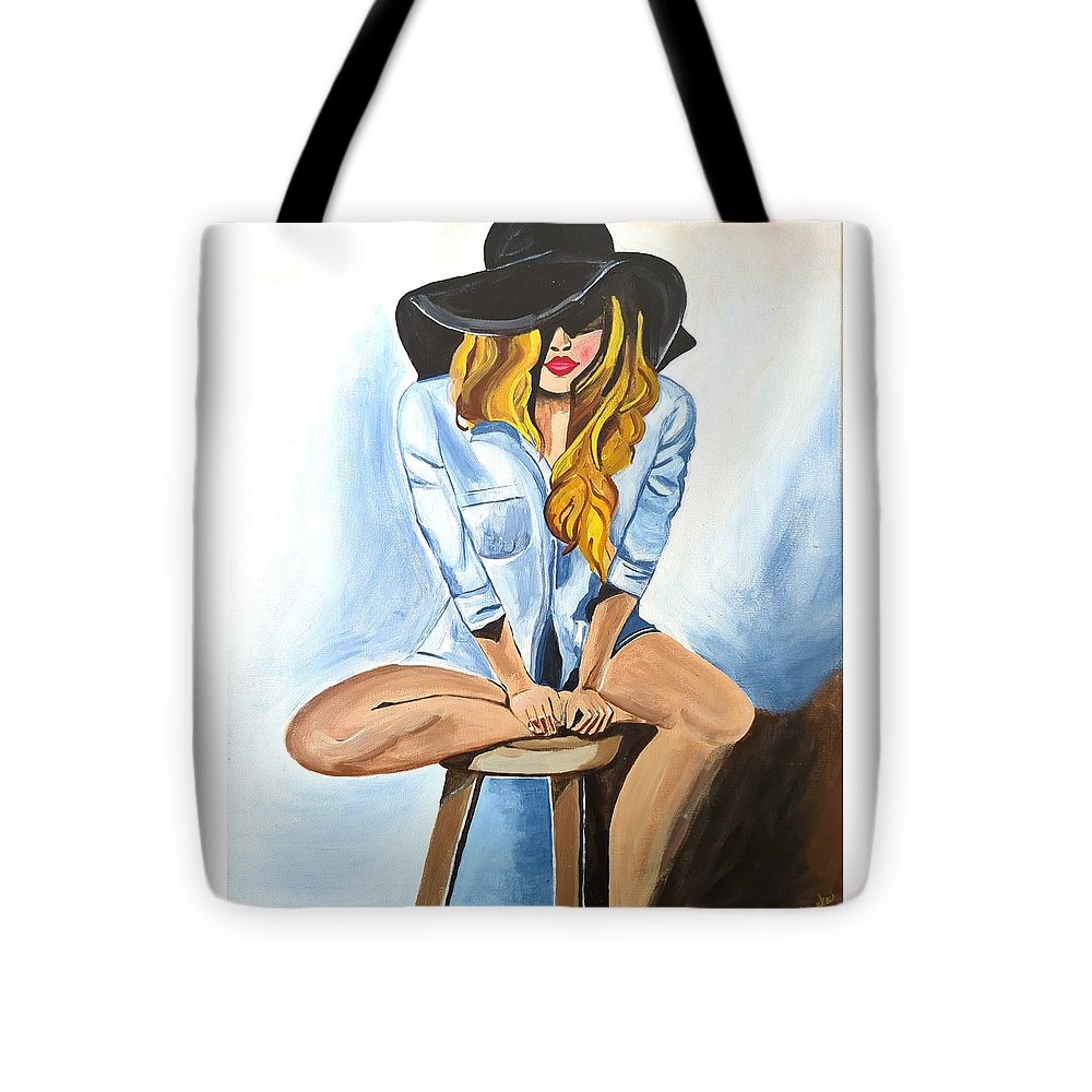 Sitting Jean Girl - Tote Bag