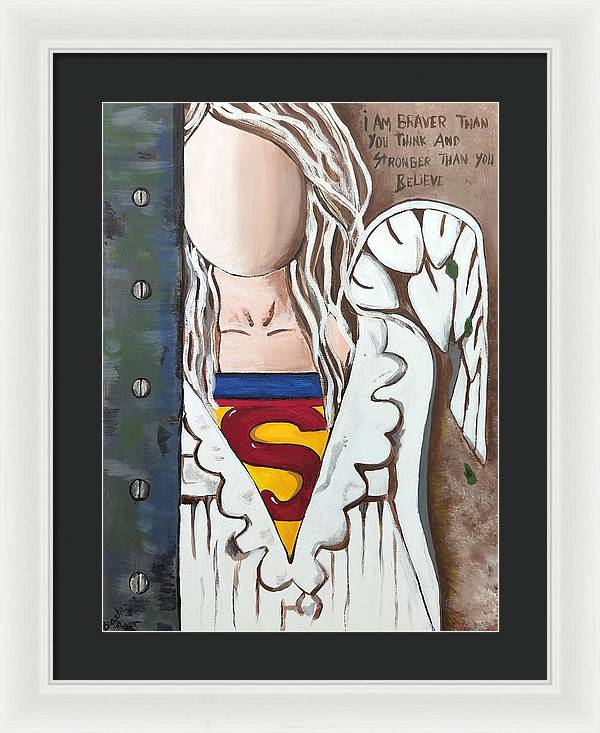 Superwoman Angel - Framed Print